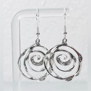 Silver Swirl Earrings